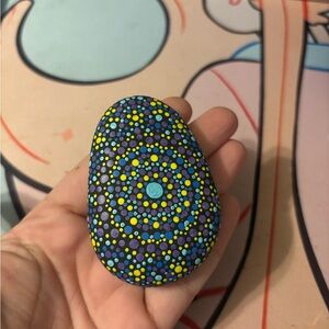 Hand-Painted Dot Art Stone